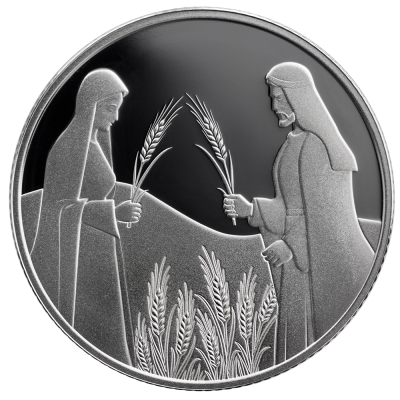 2 new shekels . Ruth in Boaz's Field
the state of Israel 
Issue year: 2020 
Metal: 999 silver 
