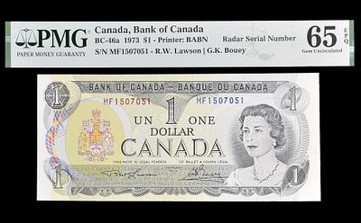 1507051 דולר רדאר. 1 דולר רדאר 
מדינה : קנדה 
הבנק המנפיק בנק קנדה 
המלכה אליזבת השנייה 