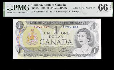 9241429 דולר רדאר 
אישור PMG: 2181848-038 
מדינה : קנדה 
שנה : 1973 