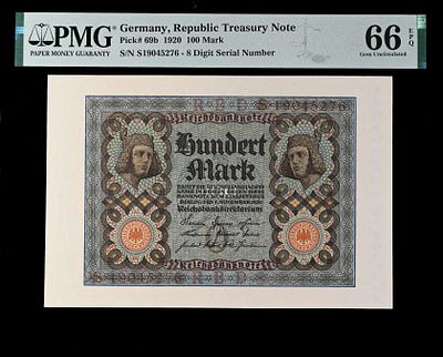 100 מרק. מדינה : גרמניה 
סוג שטרות במחזור רגיל 
שנת 1920 
ערך 100 מארק 
