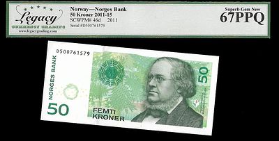 50 קרונות. מדינה נורבגיה שטר כסף רגיל שנים 2011-15 ערך 50 קרונות כתר מטבע גודל 128 × 60 מ"מ צורה 