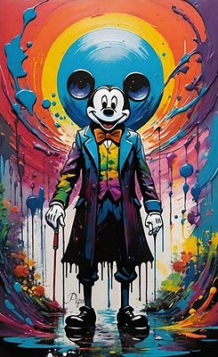 Pips - Mickey Mouse
. Print on canvas 
Copy 1 of 1 
80/60 cm 
Signed 
