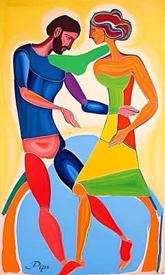 The Creation of Adam. Print on canvas 
Copy 1 of 1 
80/60 cm 
Signed 
Framed