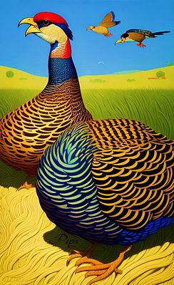 Pheasant
. Canvas Print 
Edition of 1 of 1 
60/60 Signed 
Framed