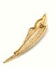 Enamel leaf pin. Gilt Length: 6.50 cm Width: 1.50 cm As newИзображение - 1