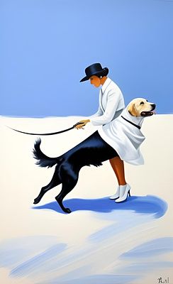 Labrador Retriever. Artist: Pips 
Print on canvas 
1 of 1 
Size 50/70 cm 
Signed