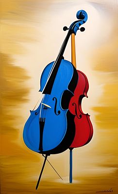 Pips - Cello. Print 1 of 1 
80/60 
Signed 
and Framed