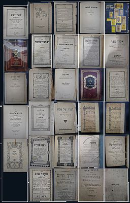 לוט 28 ספרי קודש ישנים. 1. ספר פירוש רבי אליהו מזרחי. ווארשא, תרכ"א. קרע בשער. 
2. אור הגנוז. על 