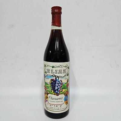 יין קיסריה - יקבי אליעז. 
יין אדום מתוק. 
750 מ"ל, מעל 1006. 
כשר לפסח. 