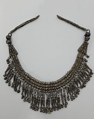 שרשרת גדילים תמנית עתיקה מכסף אורך 33 ס"מ משקל 76 גרם