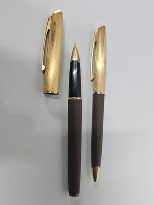זוג עט ועיפרון WATERMAN ציפורן מזהב 18 קראט במארז מקורי