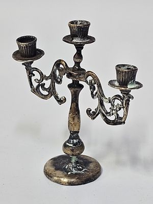 מניאטורה מכסף אגרטל קנדלברה