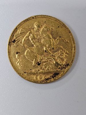 מטבע סוברין [ג'ורג] מזהב 916 במשקל 7.98 גרם שנת 1906