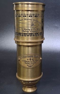 טלסקופ victorian marine telescope 1915, אורך 50 ס"מ בפתיחה מלאה