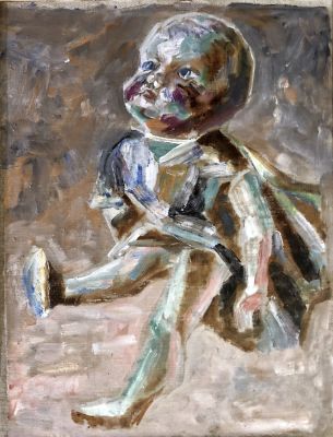 Иванов Игорь. Кукла. 2016 г. Холст, масло. 52х40 см. Авторская подпись находится на обороте. 