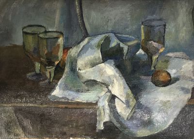 Гудзенко Александр. Натюрморт. 1980-е гг. Холст, масло, 29х39 см. Работа в хорошем состоянии 