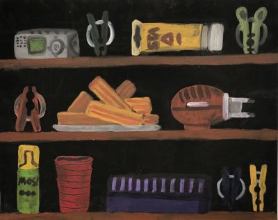 Флоренская Екатерина. Натюрморт (База &laquo;Взлет&raquo; около Геленджика). 2009 г. Холст на картоне 