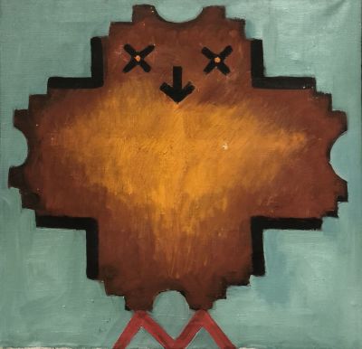 Батищева Наталья. Сова. 1980-е гг. Холст, масло, 45х46 см. Работа в хорошем состоянии, без 