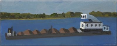 Флоренская Екатерина. Сухогруз. 2006 г. Холст, масло, 20х50 см. Работа в хорошем состоянии, за 