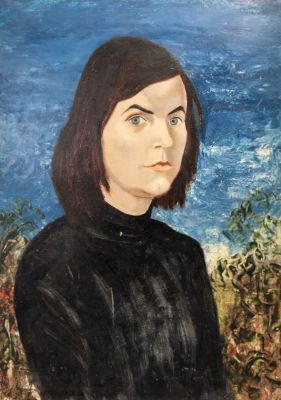 Гаврильчик Владлен. Дочь Ольга. 1972 г. Картон, масло. 69х49,5 см. Работа в хорошем состоянии 