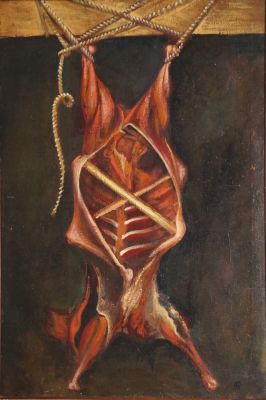 Геннадиев Андрей. Туша. 1989-91 гг. Холст, масло. 110х74 см. Работа в хорошем состоянии, за 