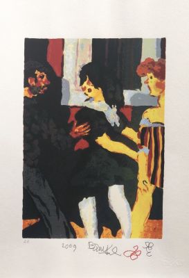 Яшке Владимир. &laquo;Как пройти на Боровую&raquo;. 2009 г. Бумага, шелкография, (Студия Б&Ф). 30х21 см 