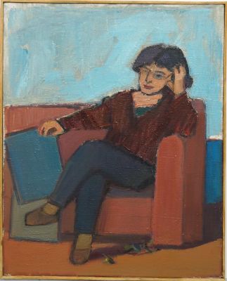 Иванов Михаил. Портрет музы ленинградского андеграунда - Любы Гуревич. 2005 г. Холст, масло. 49 