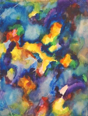 Яшке Владимир. Абстрактный мотив. 1990-2000-е гг. Бумага, акварель. 31,7х23,7 см. Работа в 