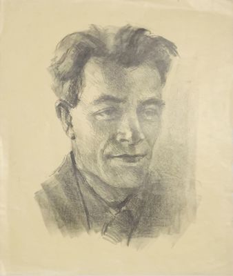 Воинов Всеволод. Портрет. 1930-е гг. Бумага, литография. 40х33,5 см (лист). Работа в хорошем 
