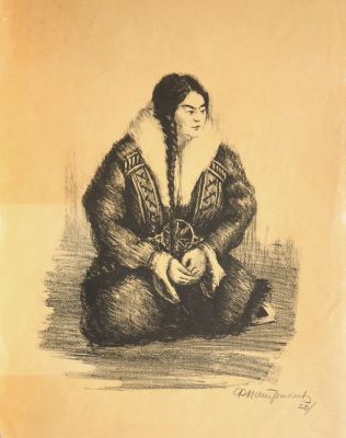 Патрикеев Федор. Без названия. 1939 г. Бумага, литография. 36х28 см (лист). Работа за авторской 