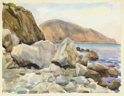 Ковалев Алексей. Гурзуф. 1960-е гг. Бумага, акварель. 37х48 см. Работа в хорошем состоянии, без 