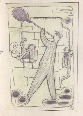 Кравченко Николай. Завод &laquo;Светлана&raquo;. Выдувание стеклоизделий. Эскизы для стеклянной пластины. 