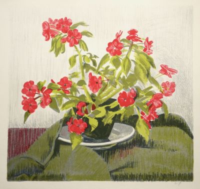 Боровский Давид. Огоньки. 1982 г. Бумага, цветная автолитография. 41х43 см (лист 54,5х55 см). Ра 