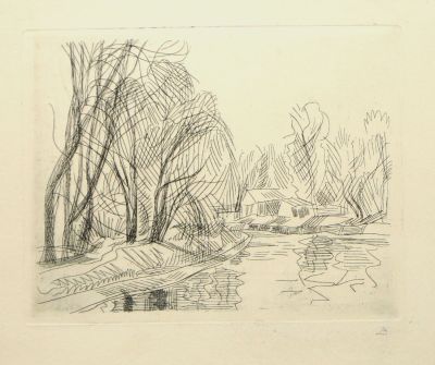 Мосиев Эдди. На Каменном острове. Бумага, офорт. 15х20 см (лист 27,8х30,5 см). Работа в хорошем 