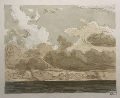 Ивлев Павел. Черное море. 1957 г. Бумага, литография. 25,7х32,3 см (лист: 36х55 см). Работа в 