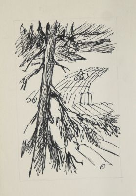 Ковалев Алексей. Вариант иллюстрации к книге Ф.Абрамова &laquo;Братья и сестры&raquo;. 1960-е гг (?). 