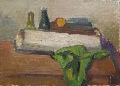 Иванов Михаил. Натюрморт. 1990 г. Холст, масло. 25,5х35,5 см. м. Работа в хорошем состоянии, за 