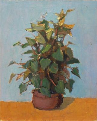 Иванов Михаил. Цветы. 2000 г. Оргалит, масло. 39,5х32 см. Работа в хорошем состоянии, за 