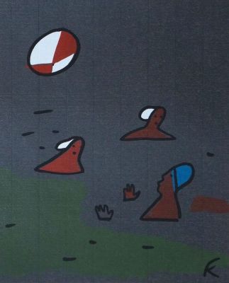 Ковенчук Гага. Купальщики. 2013 г. Бумага, шелкография, 8/32. 27,5х22,5 см (лист 40х29 см). Рабо 