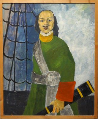 Овчинников Владимир. Петр I. 1969 г. Дерево, масло, 84х68 см. Работа в хорошем состоянии, за 