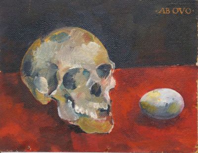 Флоренский Александр. Ab ovo. 1976 г. Оргалит, масло. 22,8х29,5 см. Работа в хорошем состоянии 