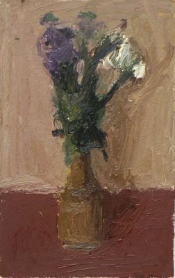 Флоренский Александр. Сухие цветы. 1981 г. Картон, масло. 29х18,5 см. Работа в хорошем 