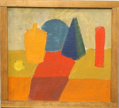 Флоренский Александр. Упражнение в цвете. 1979 г. Картон, масло. 19х21 см. Работа в хорошем 