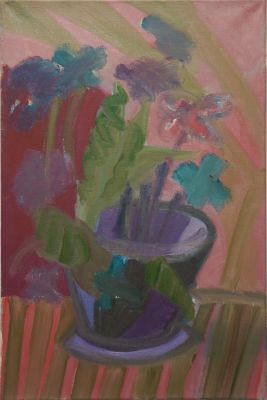 Митин Алексей. Цветы. 2006 г. Холст, масло. 59х39 см. Работа в хорошем состоянии, подписана с 