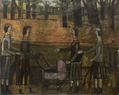 Белле Саша. Розовая вода. 1995 г. Холст, масло, 55х69 см. Работа в хорошем состоянии, подписана 