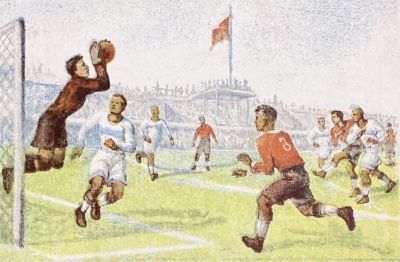 Скуляри Михаил. Спартак-Динамо. Почтовая карточка. 1950 г. Бумага, литография. 10х14,9 см. Работ 