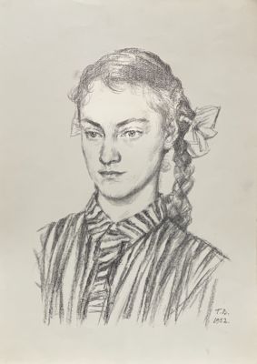 Верейский Георгий. Портрет. 1952 г. Бумага, литография. 41,5х29,5 см (лист). Авторская подпись 