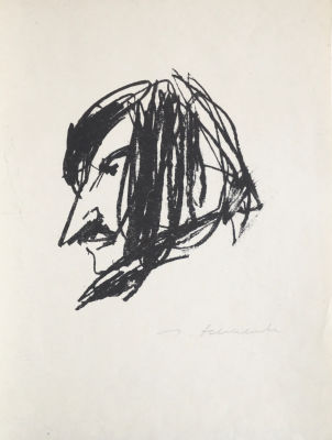 Неменова Герта. Портрет Н. В. Гоголя. 1959 г. Бумага, литография. 44х31 см (размер листа). Работ 