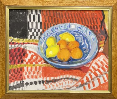 Закликовская Софья. Натюрморт. Лимоны и мандарины. 1953 г. Холст, масло. 43х53 см. Работа в 