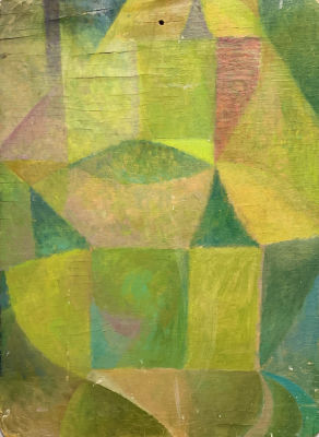 Стерлигов Владимир. Композиция.
1960-е гг., фанера, масло, 57х42 см. Работа в хорошем состоянии 